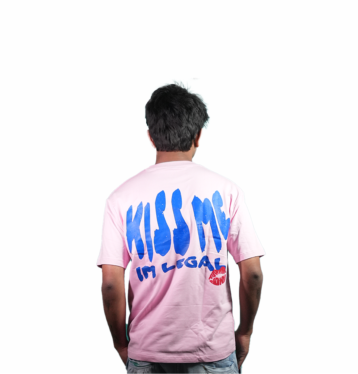 Kiss Me I’m Legal tee - pink